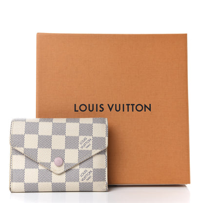 Louis Vuitton Damier Azur Victorine Wallet Rose Ballerine 9 of 9