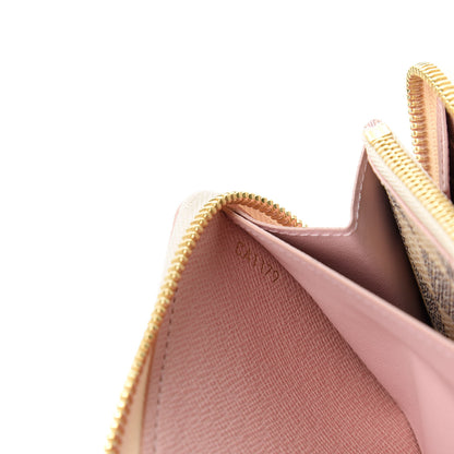 Louis Vuitton Damier Azur Studded Clemence Wallet Rose Ballerine 9 of 10
