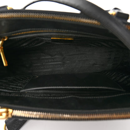 Prada Saffiano Small Galleria Double Zip Tote Black 5 of 10