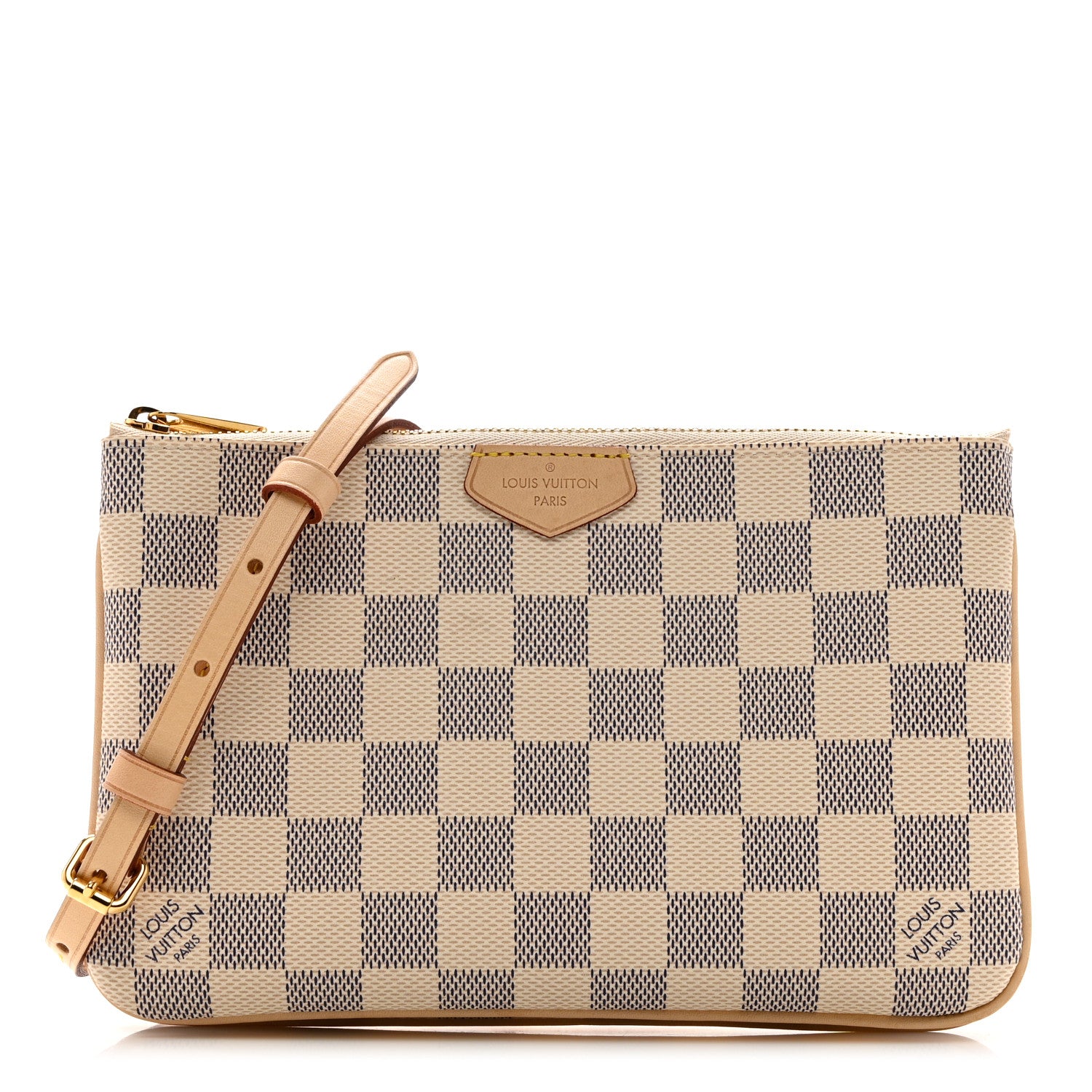 Louis Vuitton Damier Azur Double Zip Pochette 1 of 9