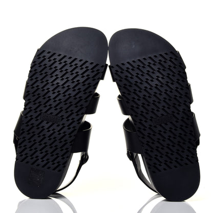 Hermes Calfskin Womens Takara Sandals 38.5 Black 5 of 7
