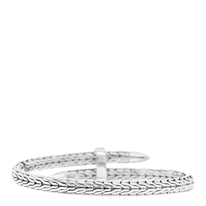 John Hardy Sterling Silver Blue Sapphire Classic Chain Spear Flex Cuff Bracelet 2 of 3