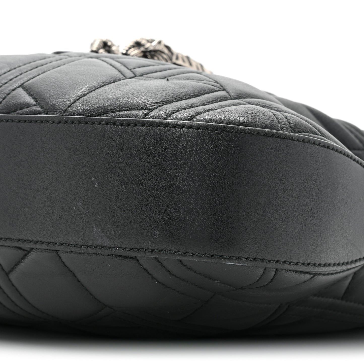Calfskin Web Quilted Medium Dionysus Hobo Black