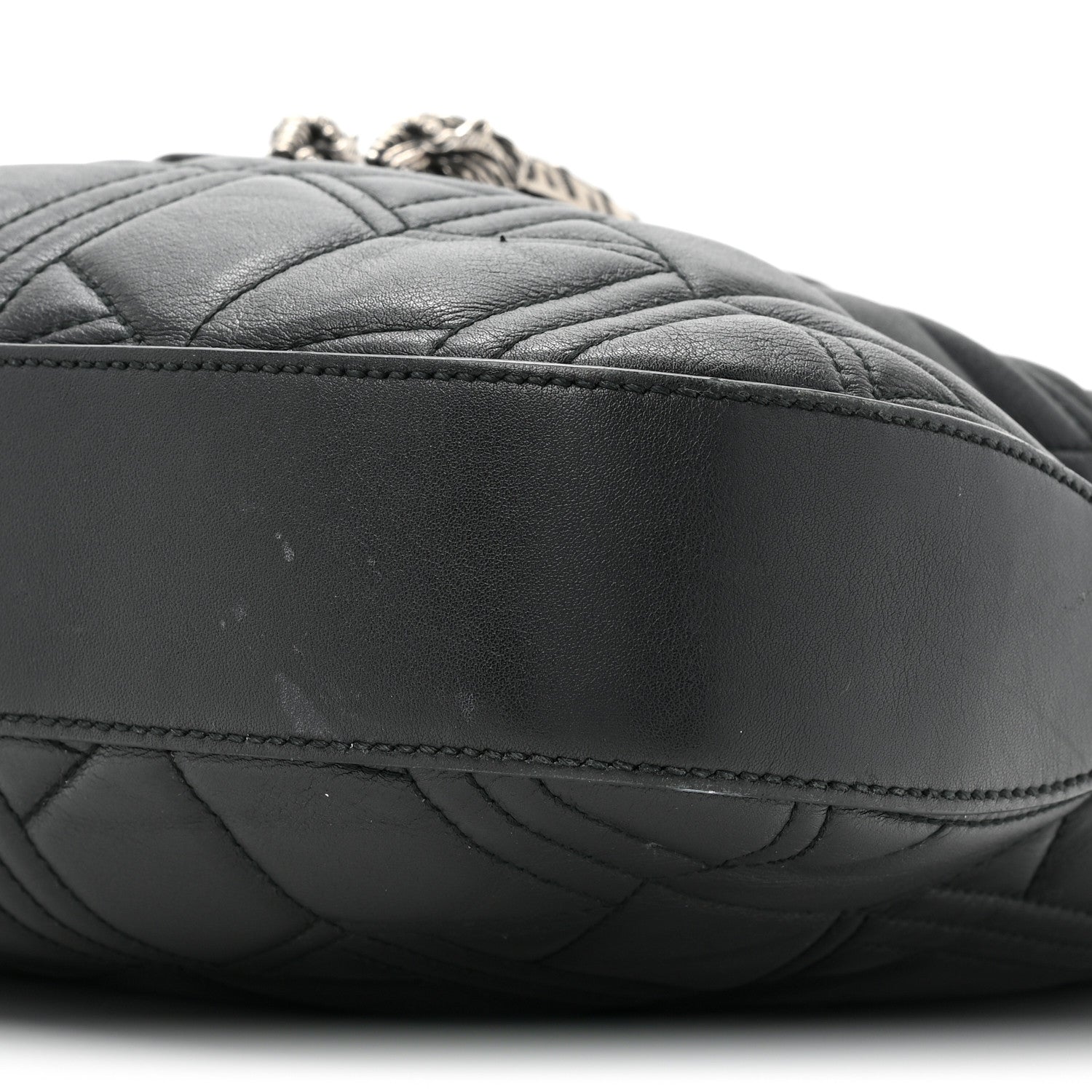 Gucci Calfskin Web Quilted Medium Dionysus Hobo Black 8 of 17