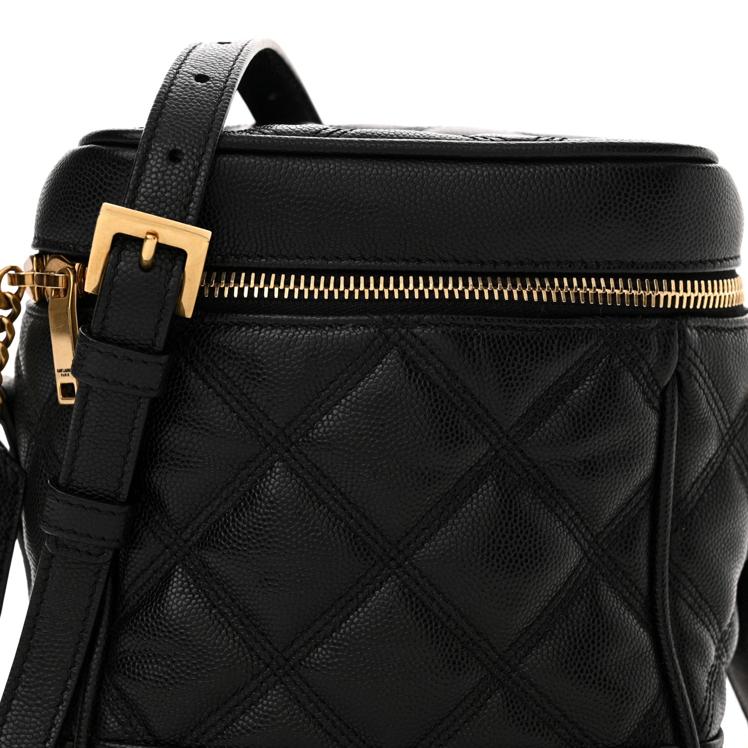 Saint Laurent Grain de Poudre Quilted 80's Vanity Bag Black 8 of 10