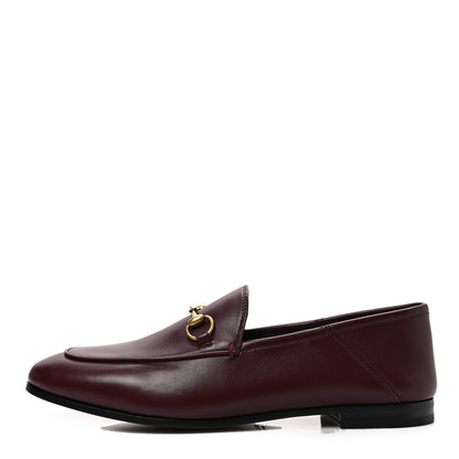 Gucci Lambskin Womens Brixton Horsebit Loafers 39 Vintage Bordeaux 1 of 8