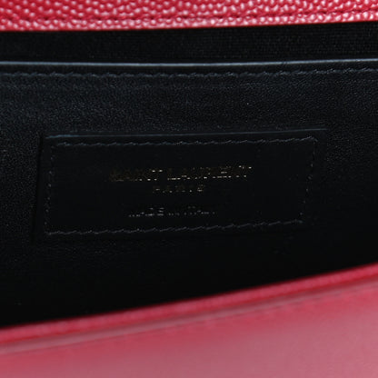 Saint Laurent Grain De Poudre Small Classic Monogram Kate Tassel Satchel Red 5 of 11