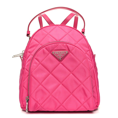 Prada Nylon Tessuto Impuntu Quilted Backpack Fuxia 1 of 10