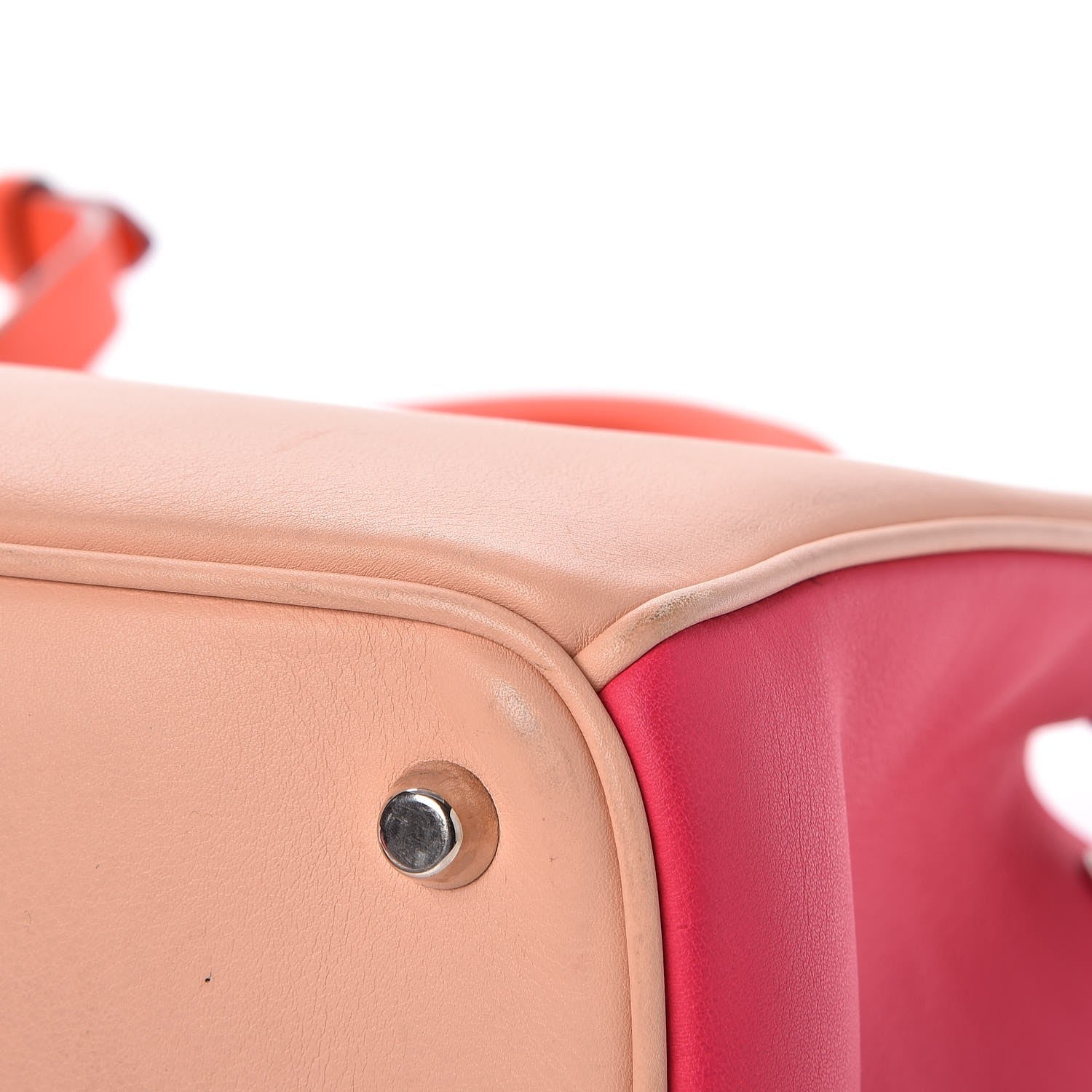 Christian Dior Smooth Calfskin Medium Tri-Color Diorissimo Tote Pink Fuchsia Orange 13 of 13