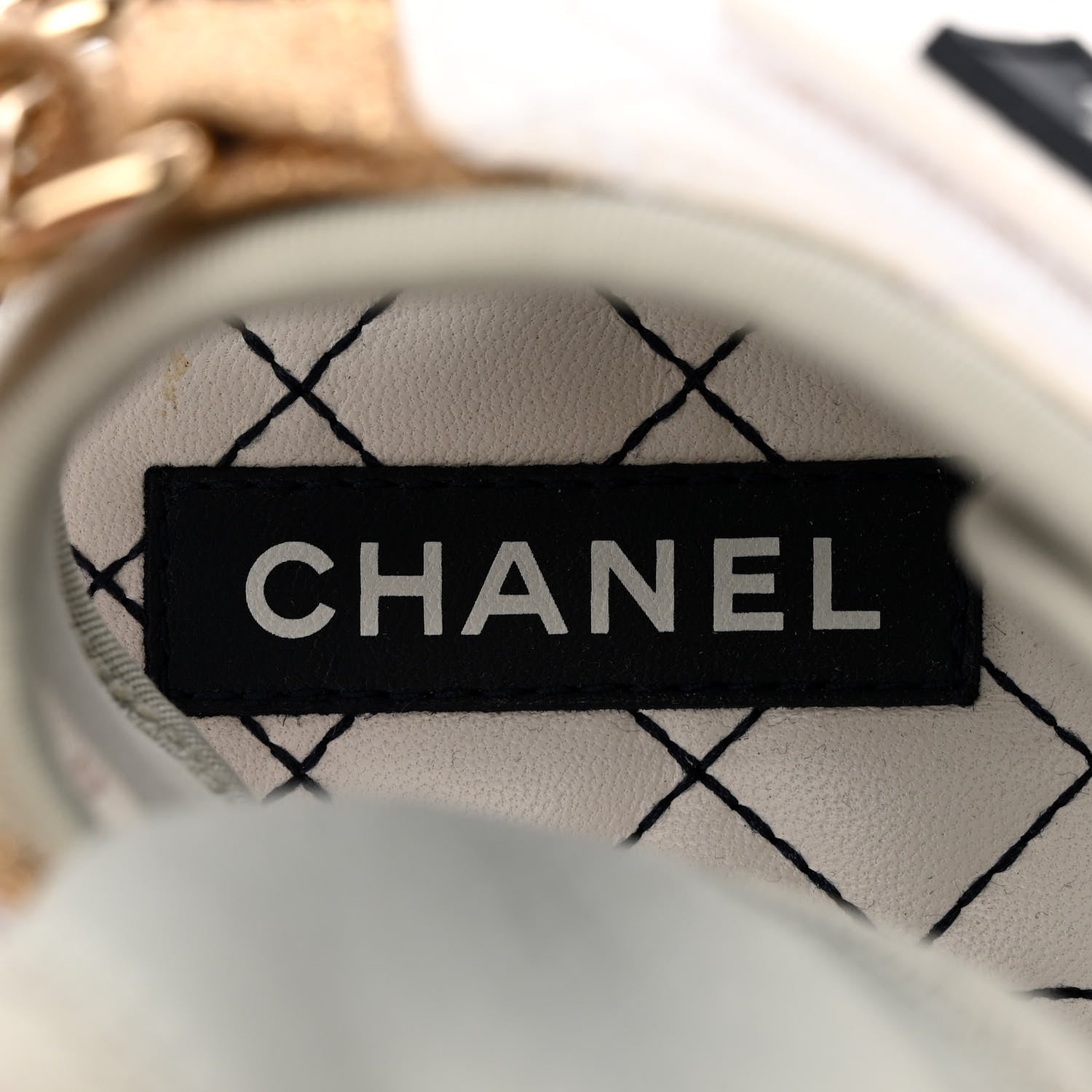 Chanel Goatskin Fabric TPU Gladiator Sandals 37 White Light Grey Navy Blue 7 of 18