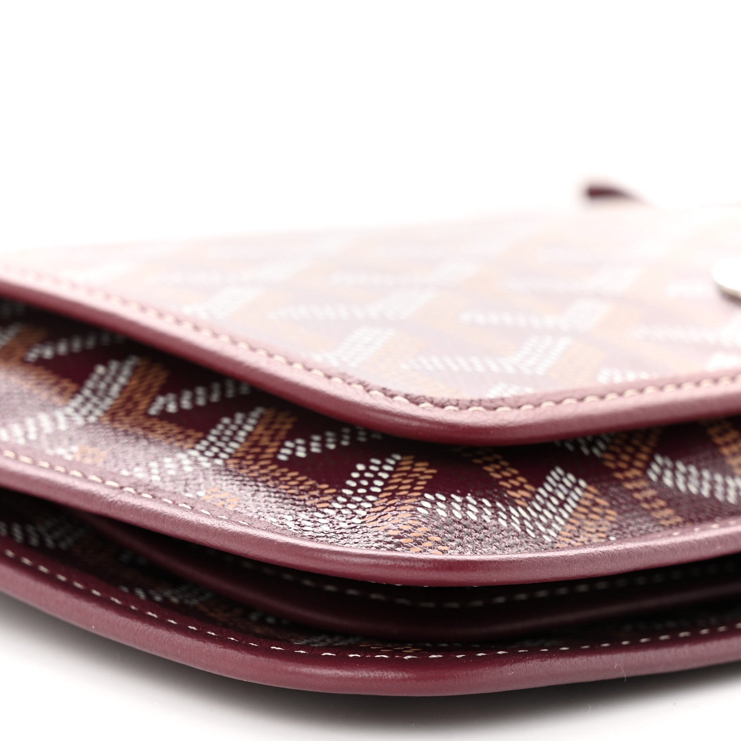 Goyard Goyardine Plumet Wallet Clutch Burgundy 9 of 10