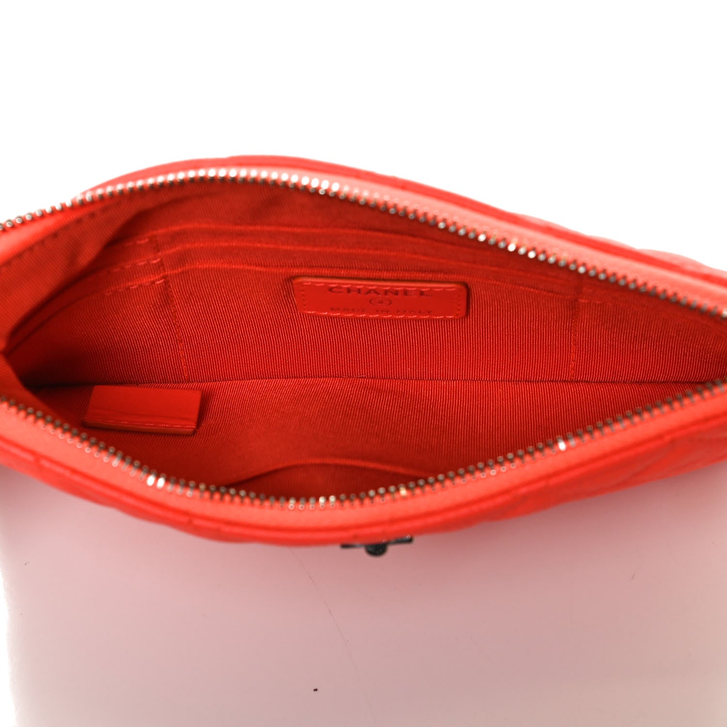 Chanel Goatskin Quilted Medium Reissue Cosmetic Case Orange 5 of 10