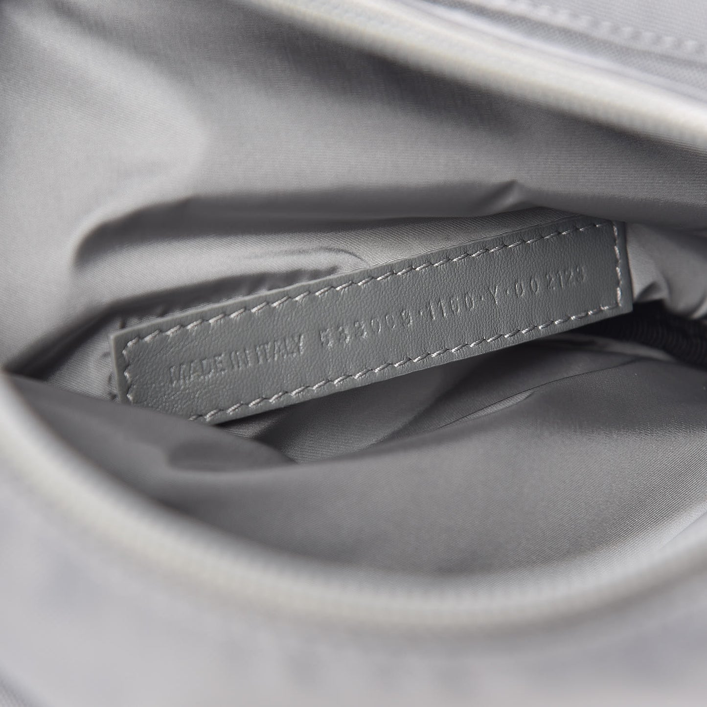 Textured Sport Nylon Logo Embroidered Wheel Beltpack Grey White