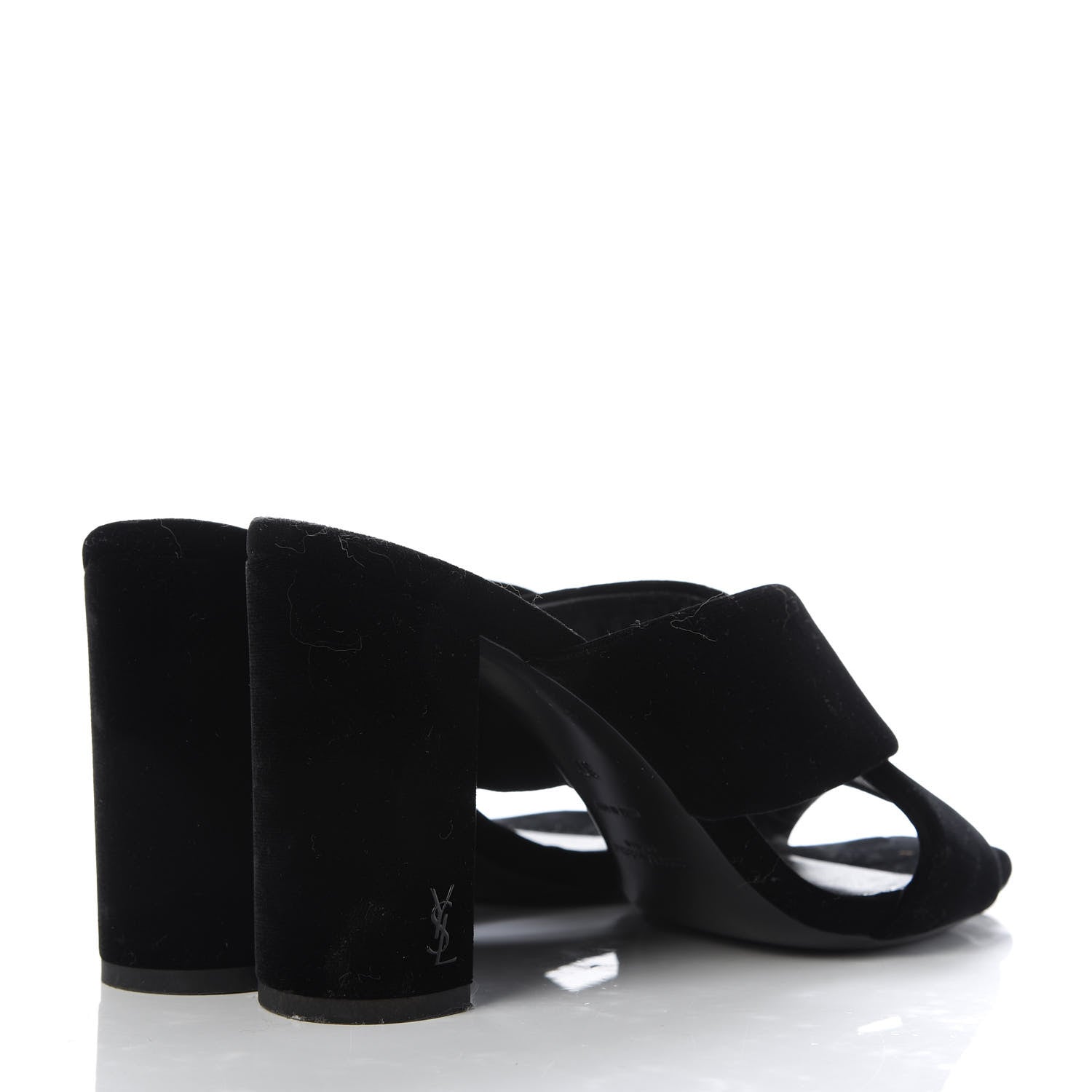 Saint Laurent Velvet LouLou 95 Mules 37 Black 4 of 9
