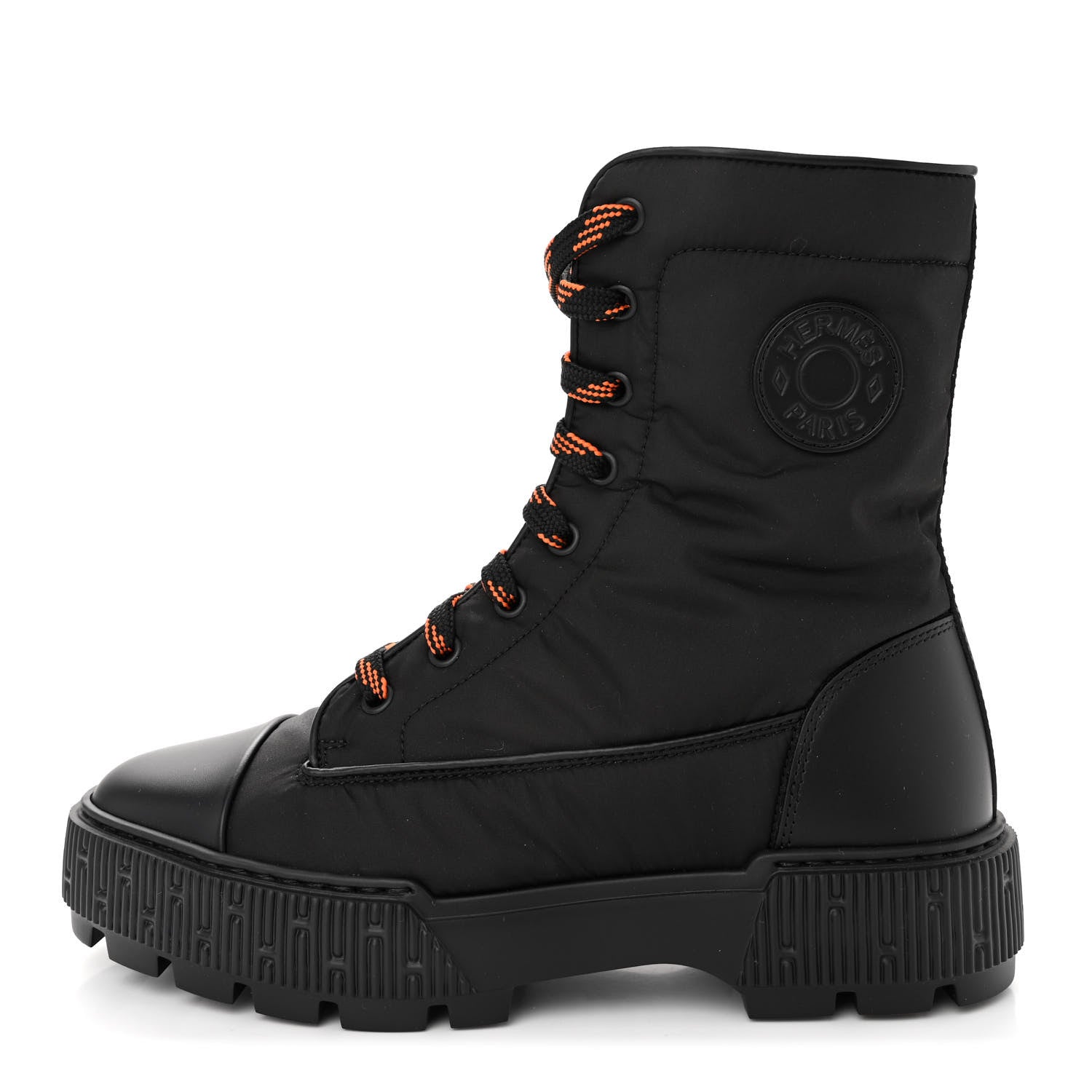 Hermes Calfskin Parachute Fresh Ankle Boots 37.5 Black 1 of 9