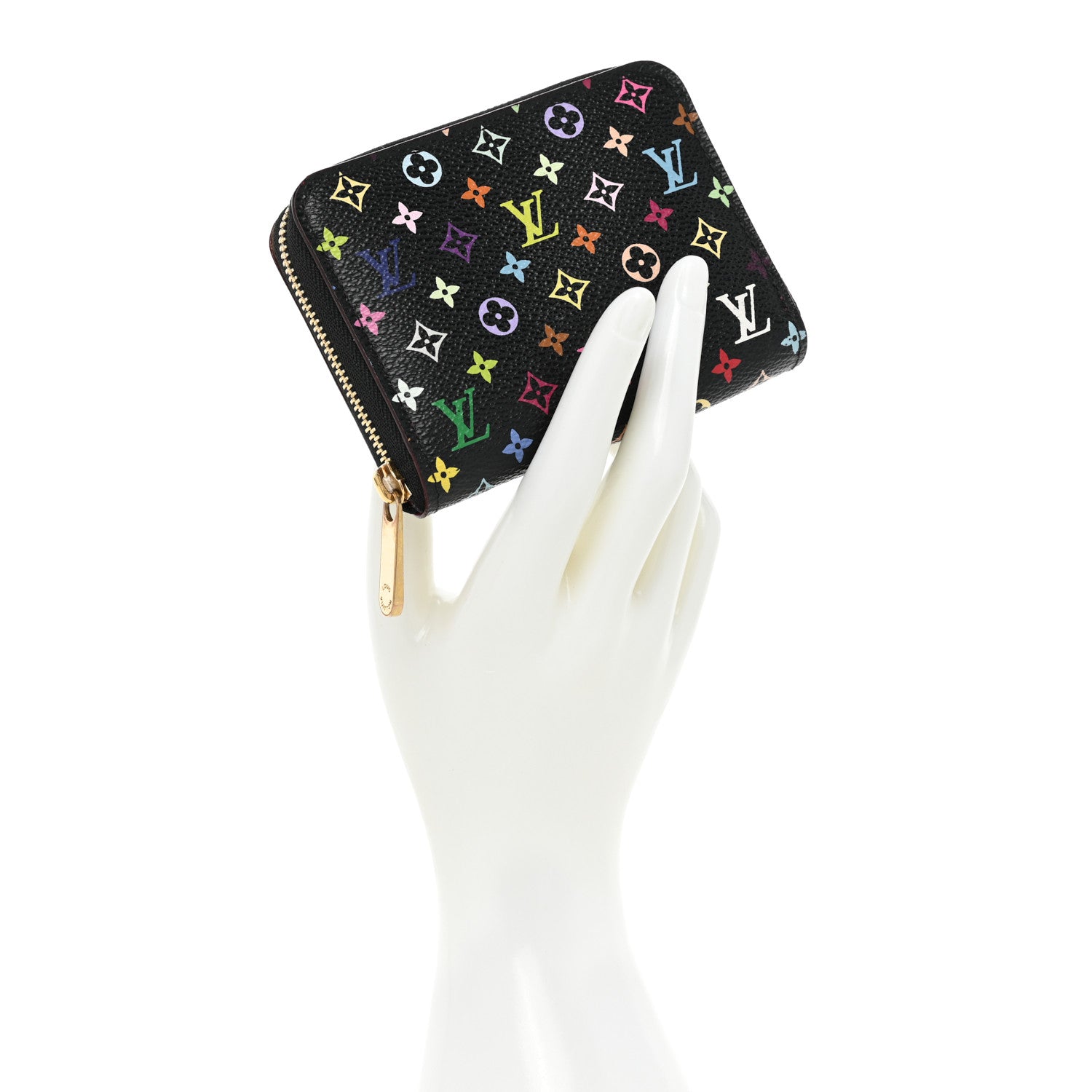 Louis Vuitton Monogram Multicolor Zippy Coin Purse Black Grenade 2 of 12