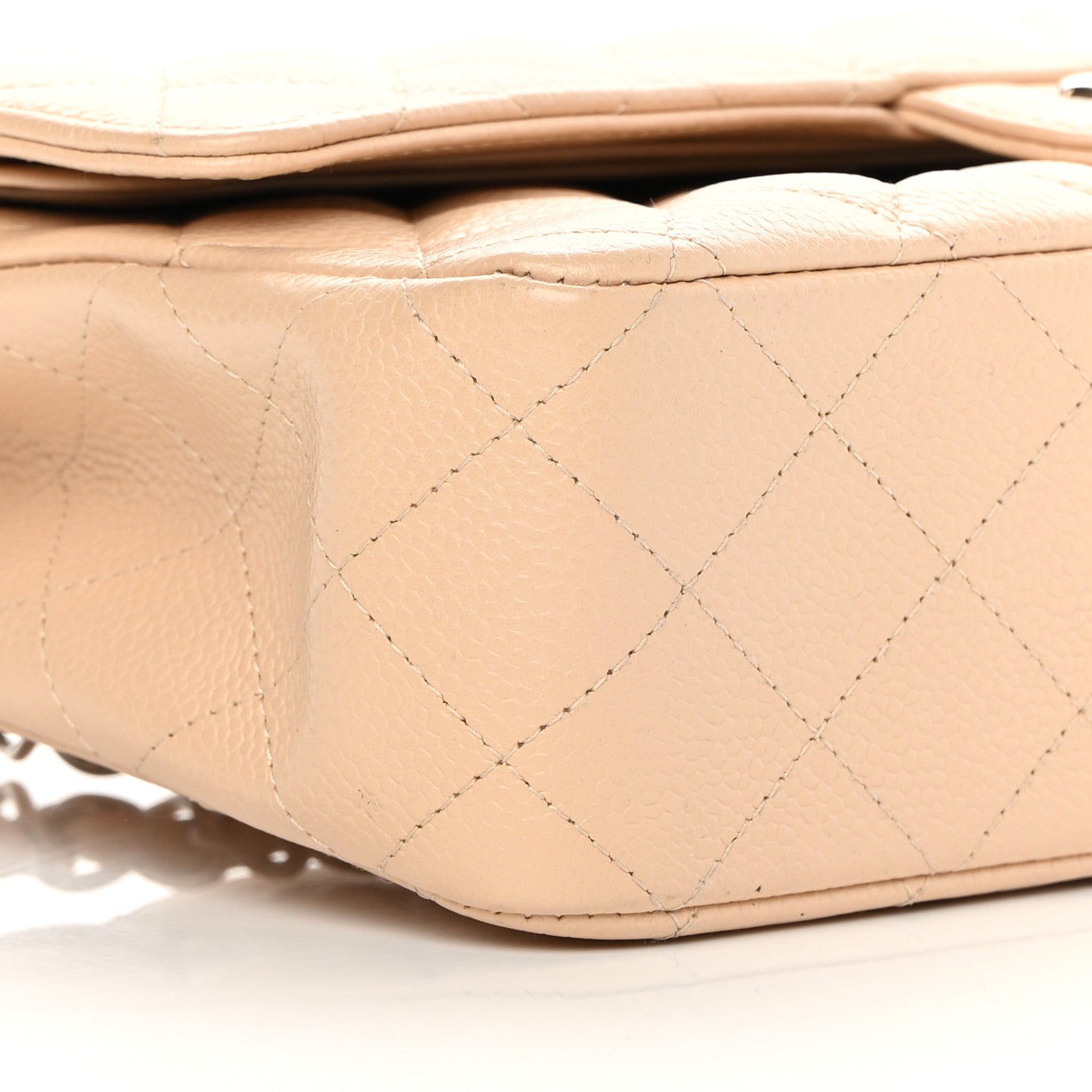 Chanel Caviar Quilted Medium Double Flap Beige 9 of 11
