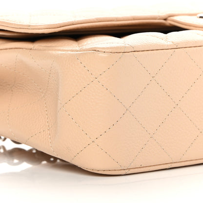 Chanel Caviar Quilted Medium Double Flap Beige 9 of 11