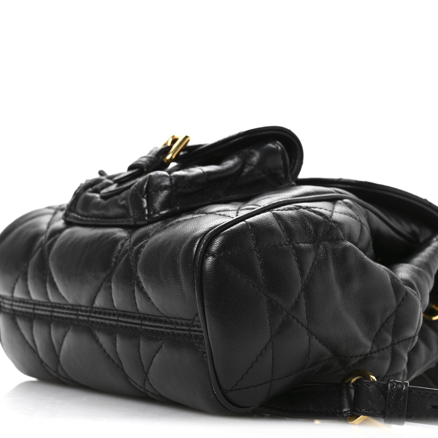 Lambskin Macrocannage Small Caro Backpack Black