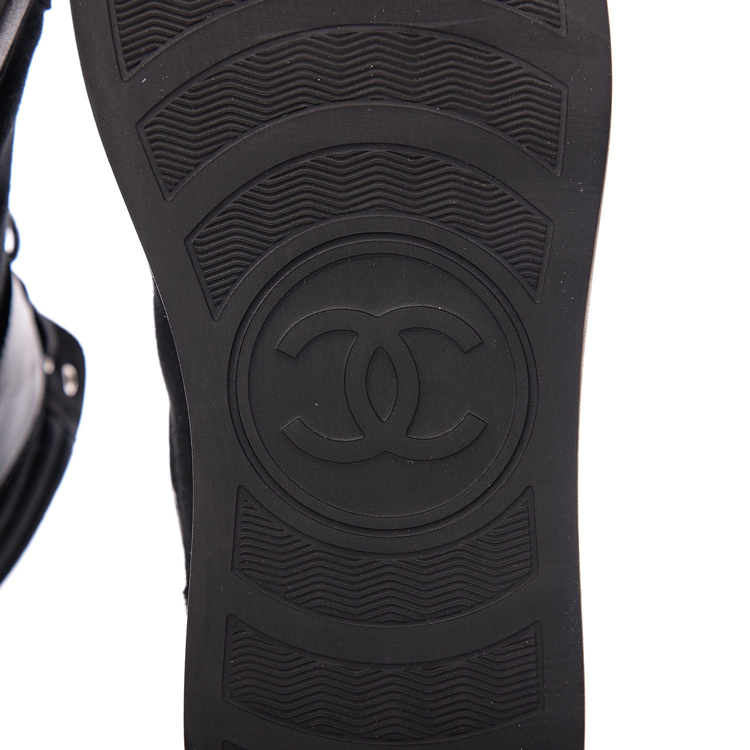 Chanel Toile Suede Calfskin Mens High Top Sneakers 43 Black 8 of 9