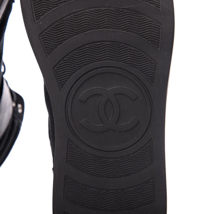 Chanel Toile Suede Calfskin Mens High Top Sneakers 43 Black 8 of 9