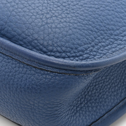 Hermes Taurillon Clemence Evelyne PM Bleu Brighton 16 of 17