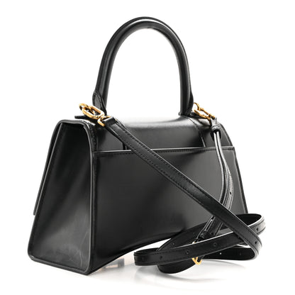 Balenciaga Shiny Box Calfskin Small Hourglass Top Handle Bag Black 3 of 12