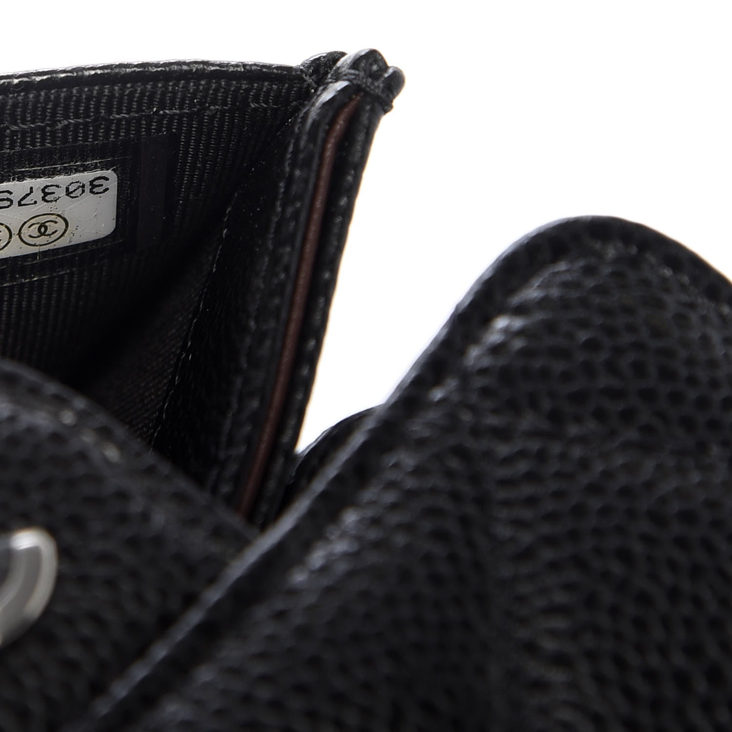 Chanel Caviar Quilted Flap Card Holder On Chain Black 7 of 8