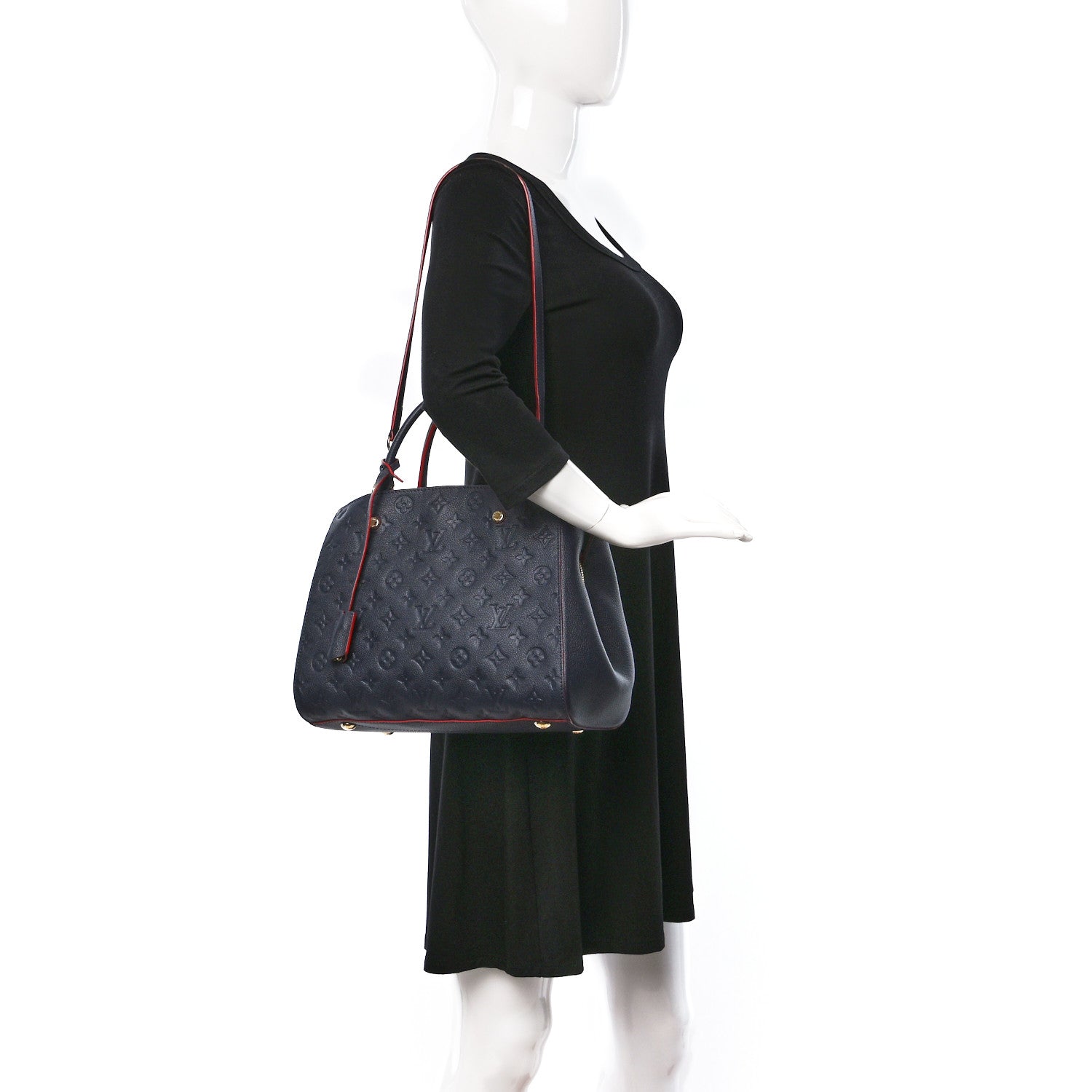 Louis Vuitton Empreinte Montaigne MM Marine Rouge 2 of 8