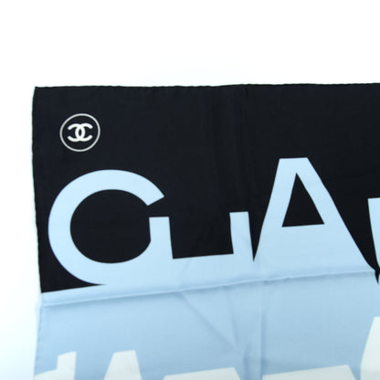 Chanel Silk CC Square Scarf Black Blue Pink White 2 of 2