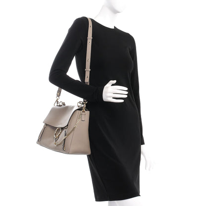 Chloe Calfskin Medium Faye Day Shoulder Bag Motty Grey 2 of 8
