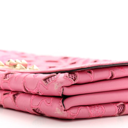 Valentino Garavani Nappa Lace Girello Flap Pop Fuxia 10 of 14