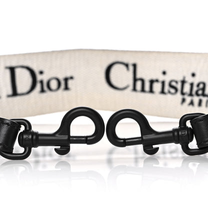 Christian Dior Canvas Embroidered Shoulder Strap Black Ultramatte 4 of 5