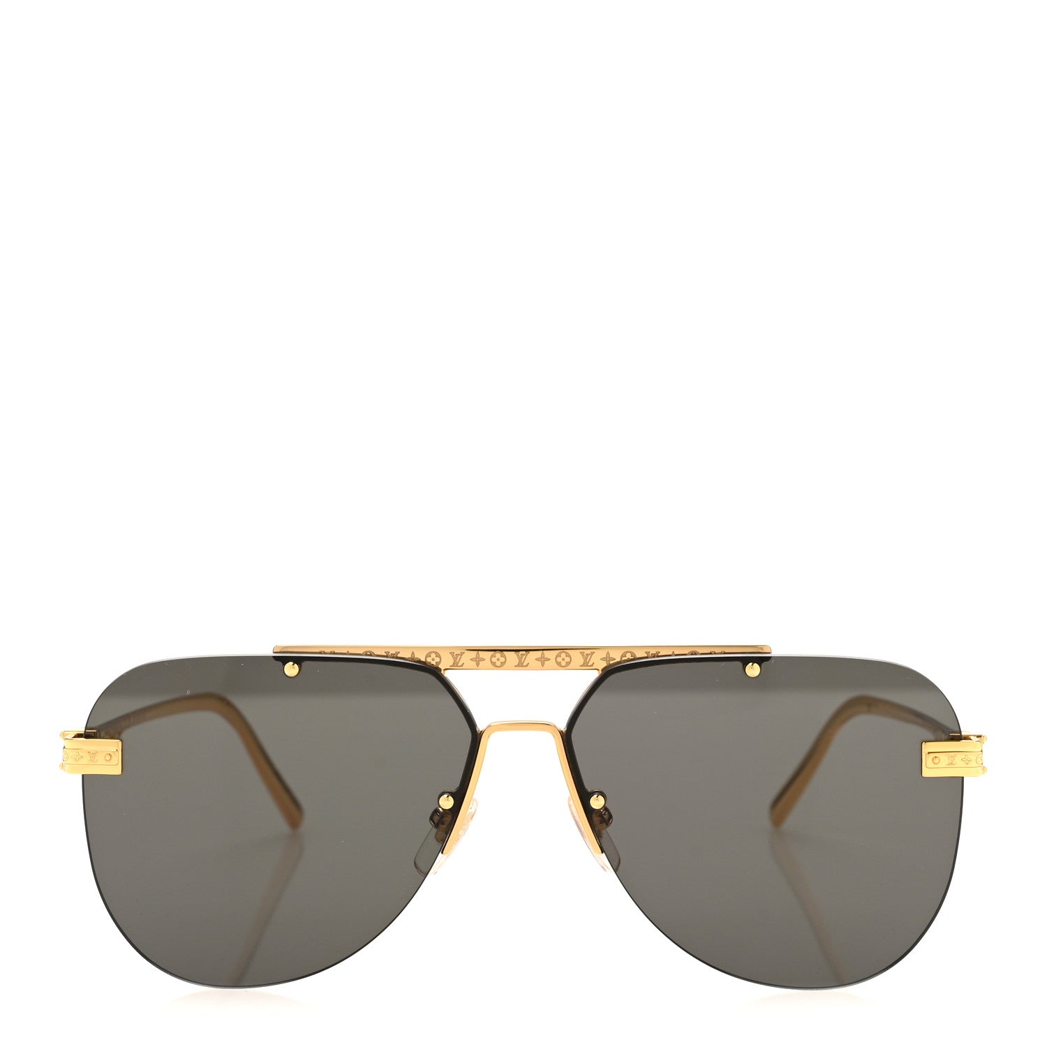 Louis Vuitton Metal LV Ash Sunglasses Z1261W Gold 2 of 7