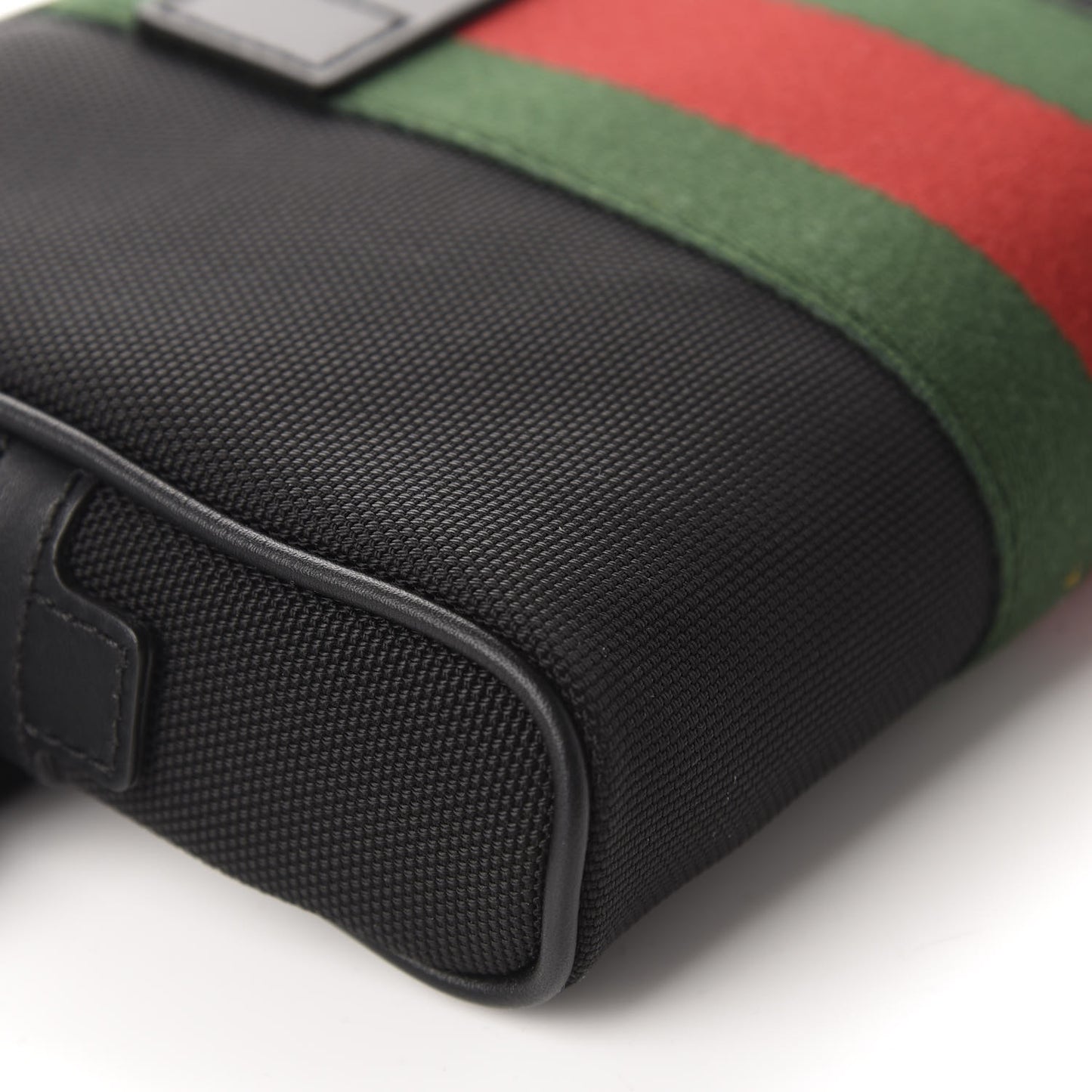 Canvas Web Slim Belt Bag Black