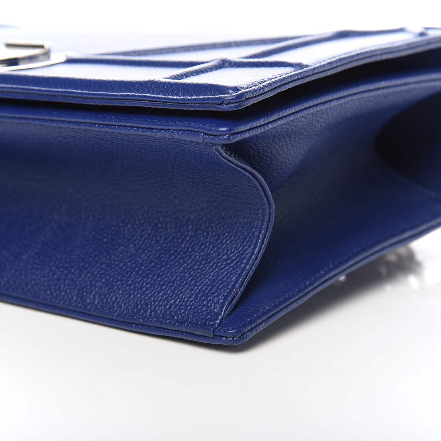 Grained Calfskin Medium Diorama Flap Bag Bleu De Minuit