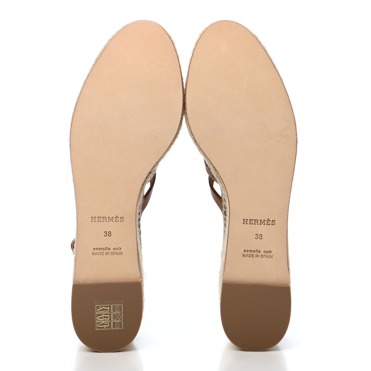 Calfskin Catalya Espadrille Wedge Sandals 38 Beige Dore