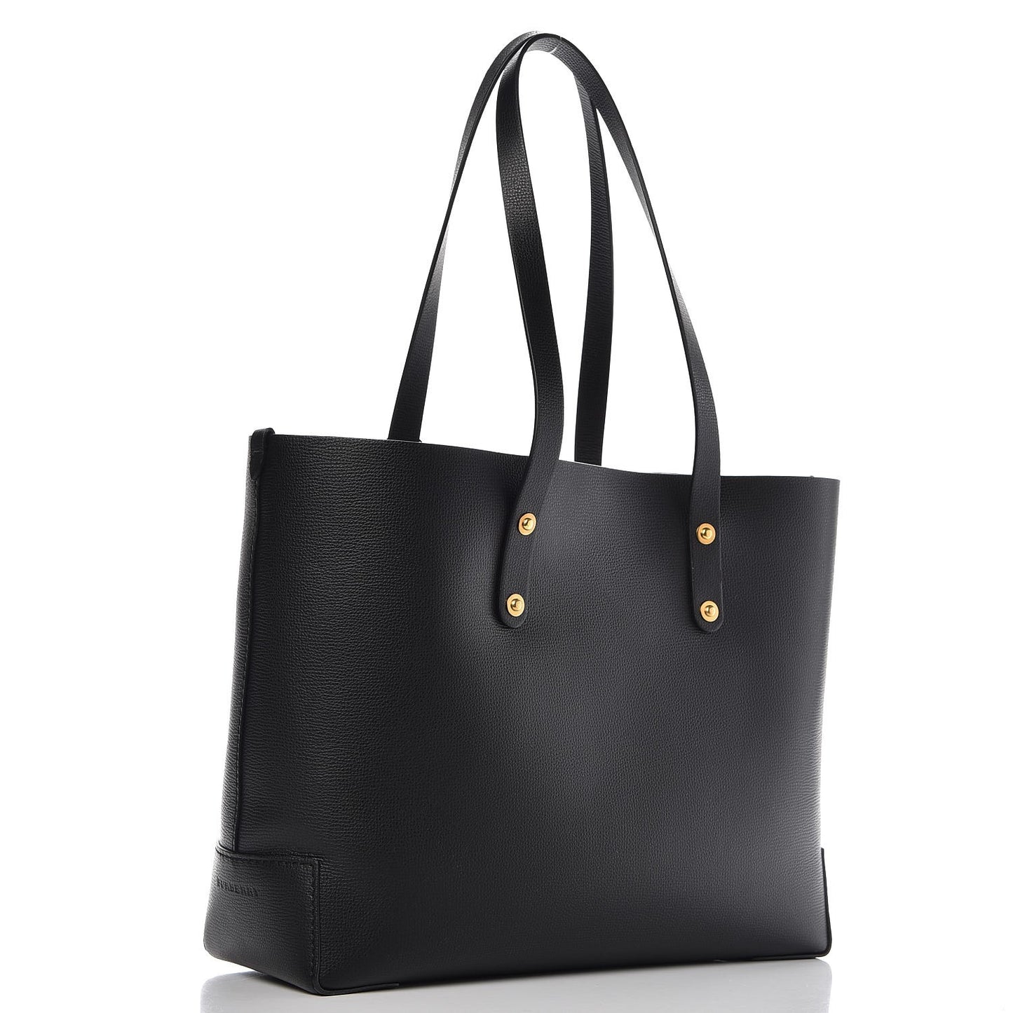 Calfskin Crest Embossed Small Tote Black