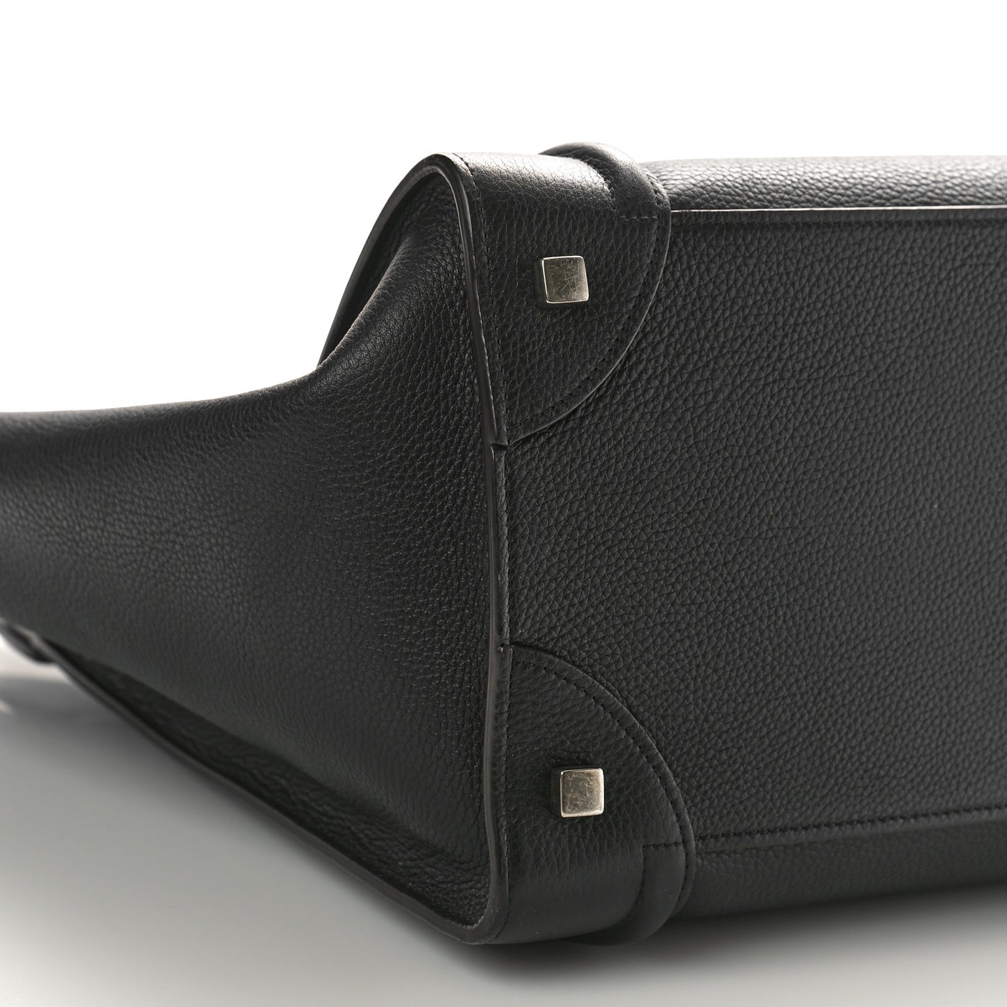 Drummed Calfskin Mini Luggage Black