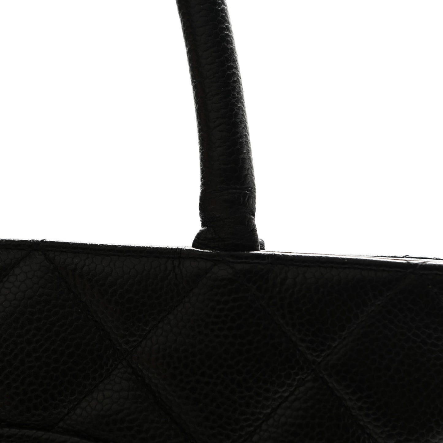 Caviar Quilted Medallion Tote Black