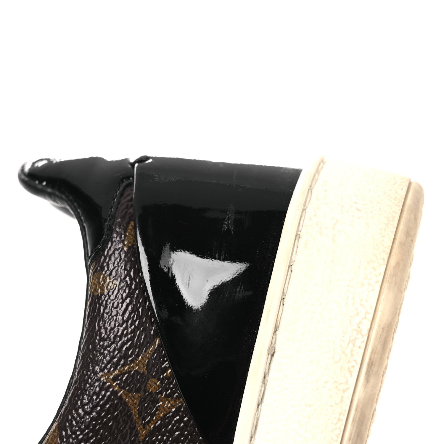 Louis Vuitton Patent Monogram Frontrow Sneakers 37 14 of 16