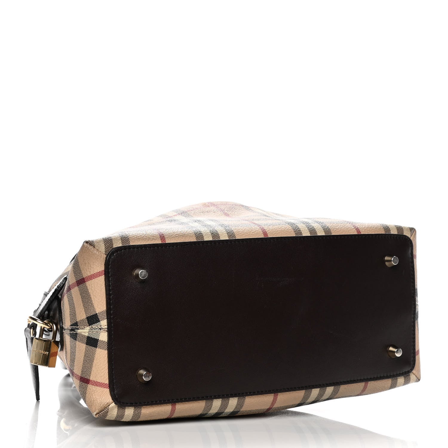 Burberry Haymarket Check Thornley Satchel Chocolate 4 of 13