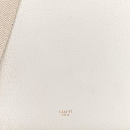 Celine Soft Grained Calfskin Small Sangle Bucket Bag White 8 of 14