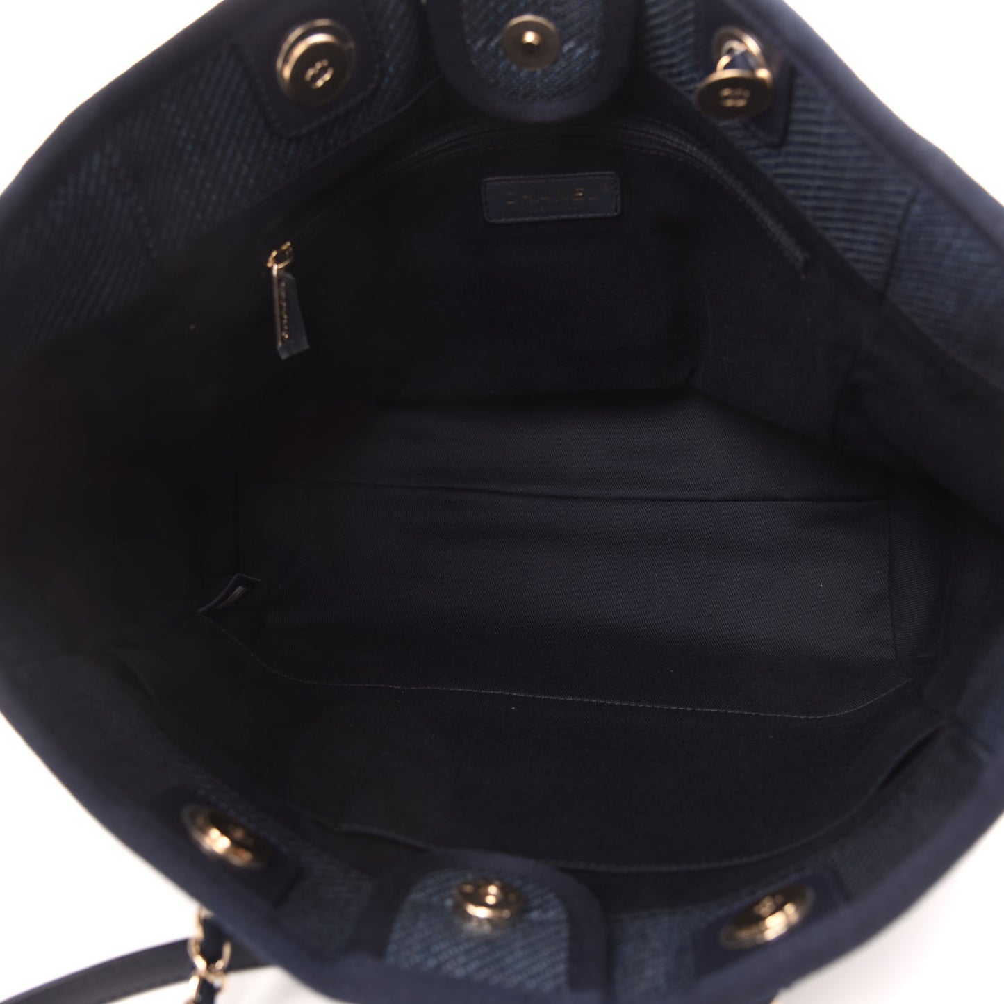Mixed Fibers Small Deauville Tote Navy Blue