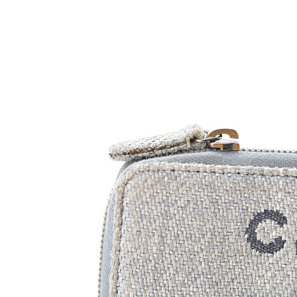 Chanel Canvas Deauville Zip Around Wallet Grey 15 of 16