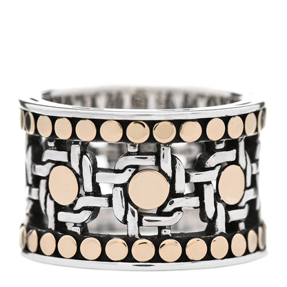 John Hardy Sterling Silver 18K Yellow Gold Silang Dot Band Ring 54 7 1 of 4