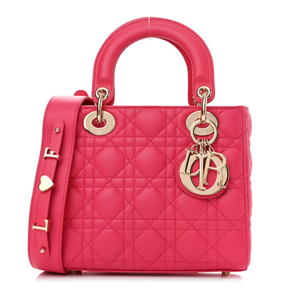 Christian Dior Lambskin Cannage Small My ABCDior Lady Dior Fraise 1 of 9