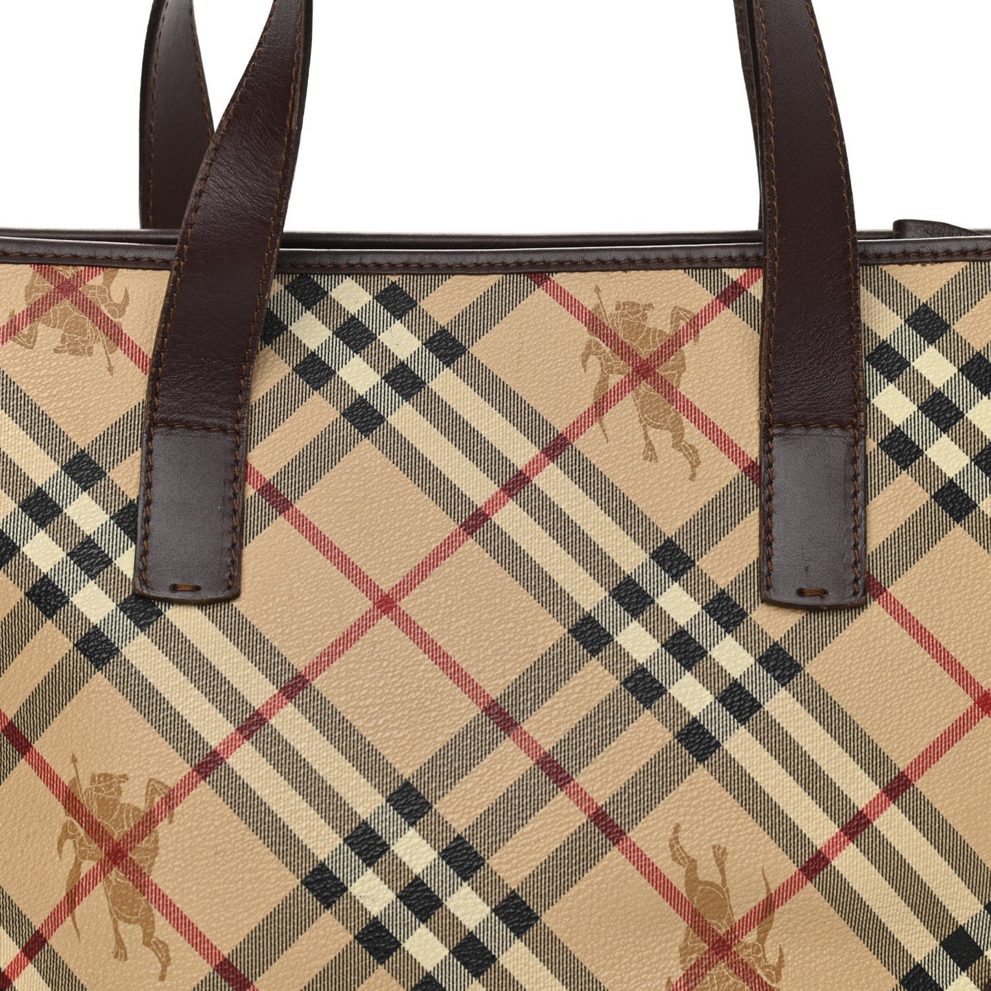 Haymarket Check Studded Tote Bag Chocolate