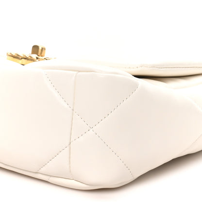 Chanel Lambskin Quilted Medium Chanel 19 Flap White 9 of 10