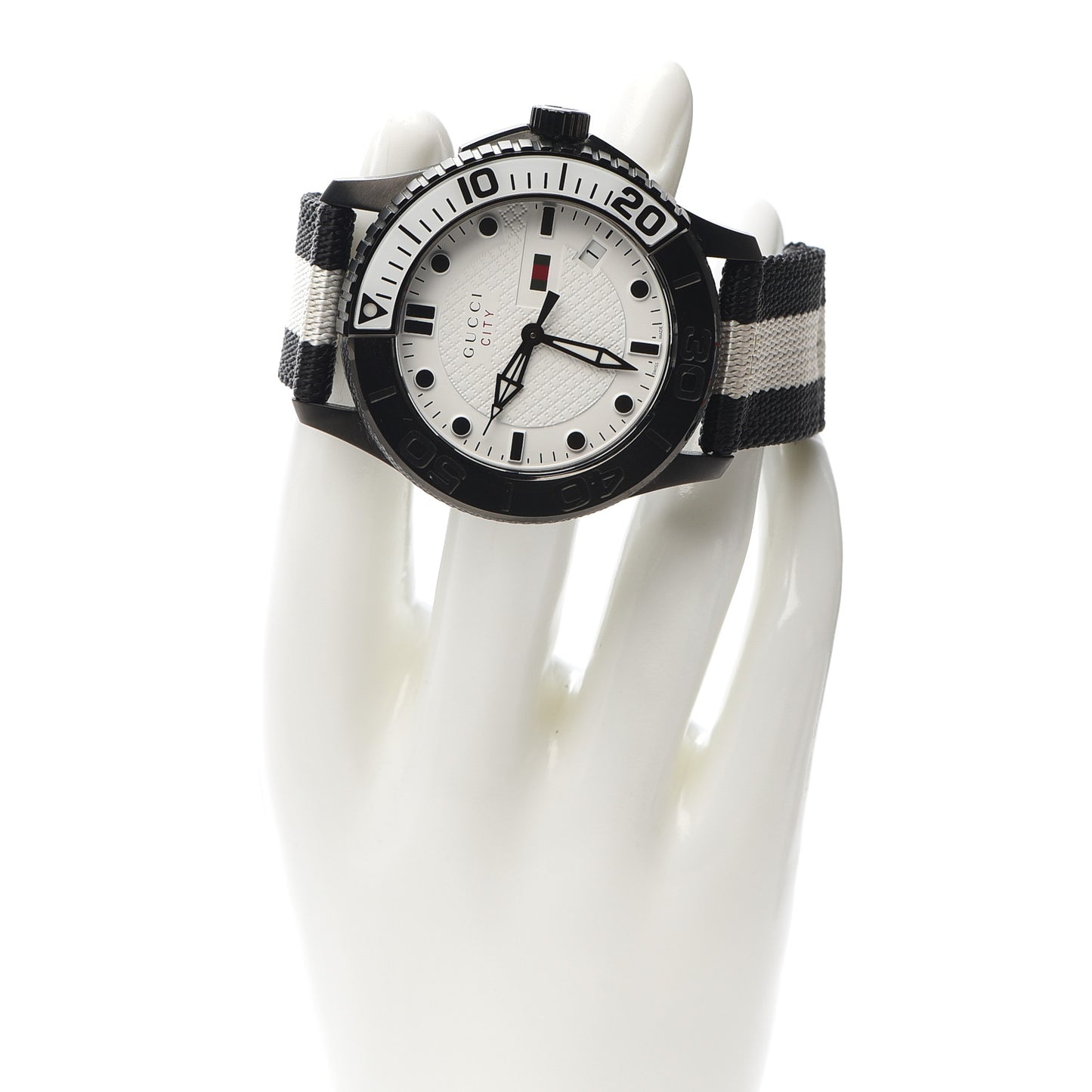 Stainless Steel Nylon 44mm Sport Quartz Watch Black